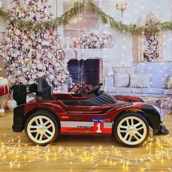 Electric Formula 1 Car Painting Red - ელექტრო მანქანა კაუჩუკის საბურავებით, 3 image