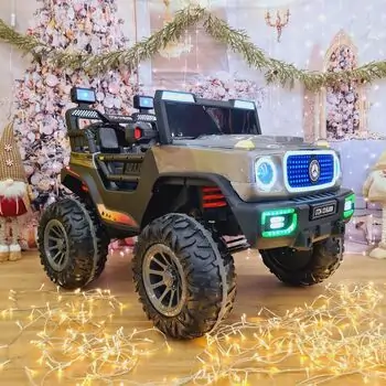 Mercedes-Benz Jeep Painting Grey - ელექტრო მანქანა კაუჩუკის საბურავებით