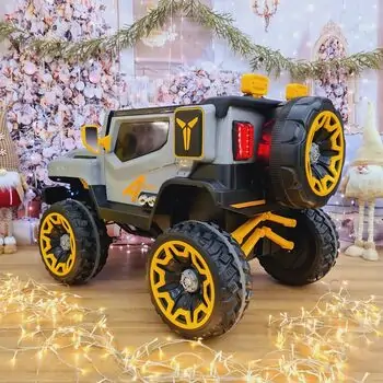 Electric Off-Road Car Grey - ელექტრო მანქანა კაუჩუკის საბურავებით, 4 image