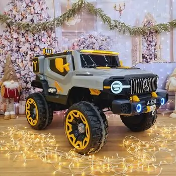 Electric Off-Road Car Grey - ელექტრო მანქანა კაუჩუკის საბურავებით