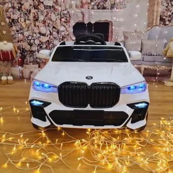 BMW X8 White - ელექტრო მანქანა კაუჩუკის საბურავებით, 2 image