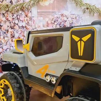Electric Off-Road Car Grey - ელექტრო მანქანა კაუჩუკის საბურავებით, 5 image