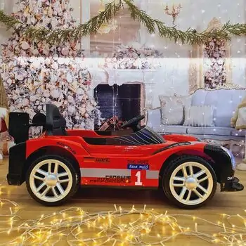 Electric Formula 1 Car Red - ელექტრო მანქანა კაუჩუკის საბურავებით, 3 image