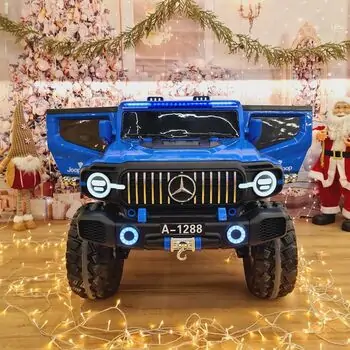 Electric Off-Road Car Blue - ელექტრო მანქანა კაუჩუკის საბურავებით, 3 image
