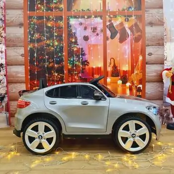 BMW Electric Car Painting Grey - ელექტრო მანქანა კაუჩუკის საბურავებით, 6 image