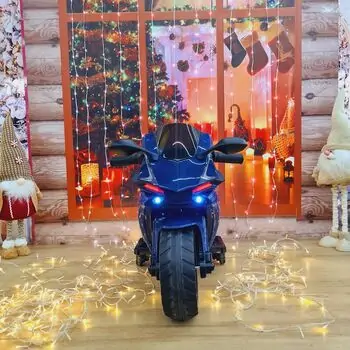 Electric Moto Blue - ელექტრო მოტოციკლი კაუჩუკის საბურავებით, 4 image