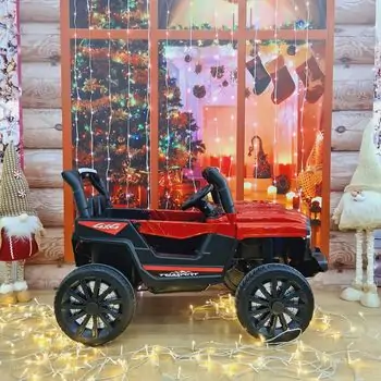 Electric Off-Road Toyota Painting Red - ელექტრო მანქანა კაუჩუკის საბურავებით, 2 image