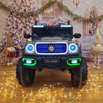 Mercedes-Benz Jeep Painting Grey - ელექტრო მანქანა კაუჩუკის საბურავებით, 4 image