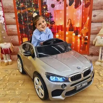 BMW Electric Car Painting Grey - ელექტრო მანქანა კაუჩუკის საბურავებით, 3 image