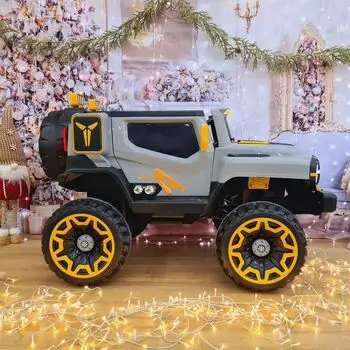 Electric Off-Road Car Grey - ელექტრო მანქანა კაუჩუკის საბურავებით, 3 image