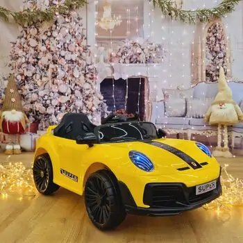 Porsche Sport Car Yellow - ელექტრო მანქანა