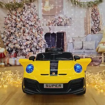 Porsche Sport Car Yellow - ელექტრო მანქანა, 3 image