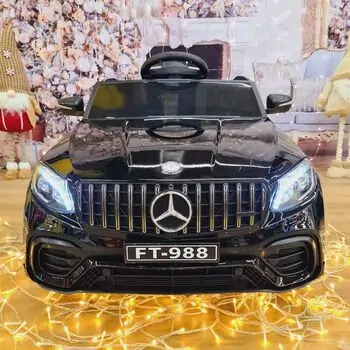 Mercedes Benz Electric Car Black - ელექტრო მანქანა კაუჩუკის საბურავებით, 2 image