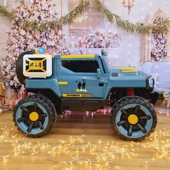 Electric Car Blue - ელექტრო მანქანა კაუჩუკის საბურავებით, 4 image