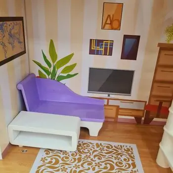 Wooden Doll House With Furniture and Elevator - თოჯინის ხის სახლი ავეჯით, 7 image