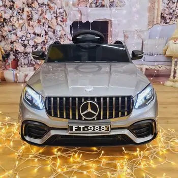 Mercedes Benz Electric Car Grey - ელექტრო მანქანა კაუჩუკის საბურავებით, 3 image