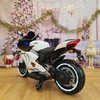 Electric Motorcycle White - ელექტრო მოტოციკლი, 8 image