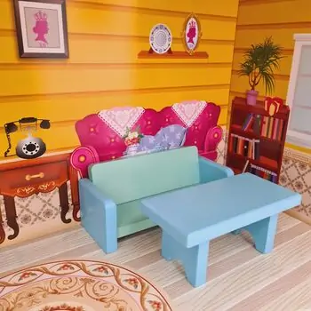 Entertaining Wooden Playhouse - საბავშვო ხის სათამაშო თოჯინის სახლი, 7 image