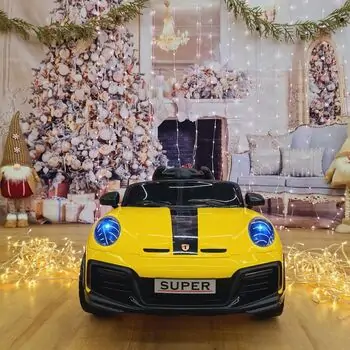Porsche Sport Car Yellow - ელექტრო მანქანა, 2 image