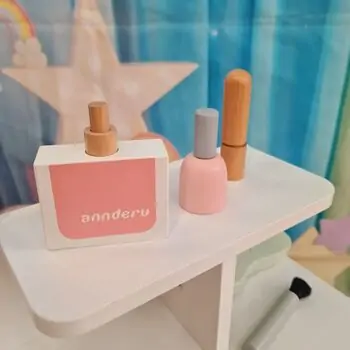 Wooden Dresser Set With Accsesoriess  - ხის საბავშვო ტრილიაჟი აქსესუარებით, 3 image