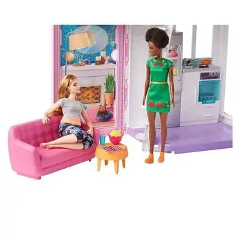Barbie Malibu House Dollhouse Playset -  ბარბის სახლი აქსესუარებით, 5 image