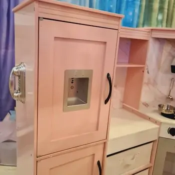 Toy Wooden Kitchen With Accessories - ხის სათამაშო სამზარეულო, 12 image