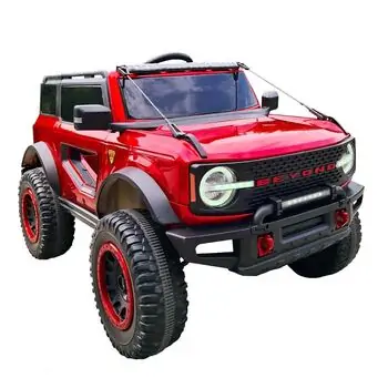 Electric Car Painting Red - ელექტრო მანქანა კაუჩუკის საბურავებით, 6 image