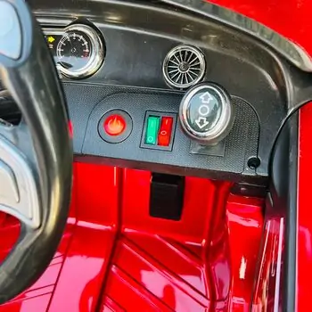 Electric Car Painted Red - ელექტრო მანქანა კაუჩუკის საბურავებით, 9 image