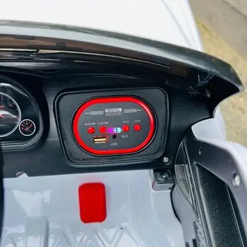 Electric Jeep Toyota White - ელექტრო მანქანა კაუჩუკის საბურავებით, 9 image
