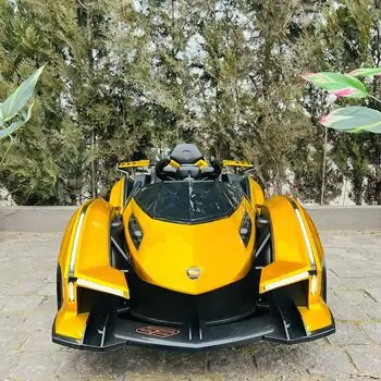Lamborghini V12 Sports Car Painted Golden - ელექტრო მანქანა კაუჩუკის საბურავებით, 2 image