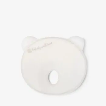 KikkaBoo Memory Foam Ergonomic Pillow Bear Airknit White ერგონომიული ბალიში ახალშობილისთვის