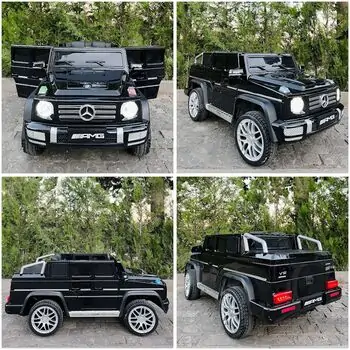 Mercedes Benz Jeep Car Painting Black - ელექტრო მანქანა კაუჩუკის საბურავებით