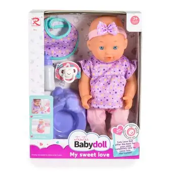 Tutu Love Doll with potty and pacifier Purple 30 cm სათამაშო თოჯინა