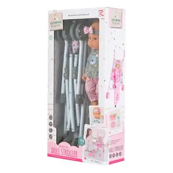Tutu Love Doll with stroller and feeding set 36 cm სათამაშო თოჯინა, 2 image