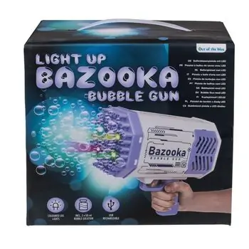Bubble Gun with LED Bazooka - საპნის ბუშტების თოფი, 2 image