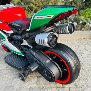 Sport Moto Red With Light Wheel - ელექტრო მოტოციკლი მანათობელი საბურავებით, 6 image