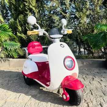 Vintage Motorcycle Red/White - ელექტრო მოტოციკლი