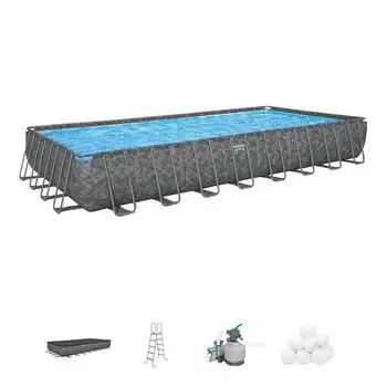 Bestway 561KJ Rectangular Pool Set With Filter And Ladder - კარკასული აუზი ქვიშის ფილტრით და კიბით, 3 image