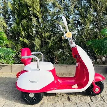 Vintage Motorcycle Red/White - ელექტრო მოტოციკლი, 3 image