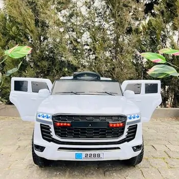 Electric Jeep Toyota White - ელექტრო მანქანა კაუჩუკის საბურავებით, 3 image