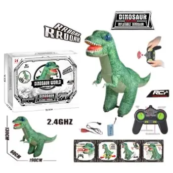 Inflatable Dinosaur With Remote Control - სათამაშო მოსიარულე დინოზავრი, 2 image