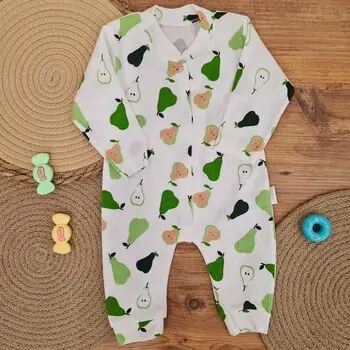 Yummy Pear Romper White - ჩვილის რომპერი