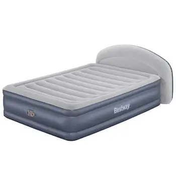 Bestway 671BD Tritech Loungelux Headboard Air Mattress Queen Built-In Ac Pump - გასაბერი ლეიბი 	