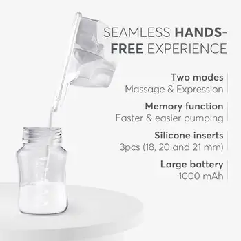 KikkaBoo Wearable electric breast pump Iris დისტანციურად მართვადი რძის ელექტრო გამოსაწველი, 6 image