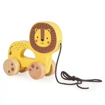 Tooky Toy Pull Along Lion TJ008 - ხის განსავითარებელი სათამაშო ლომი