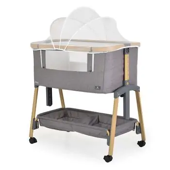 Cangaroo Amo Light Grey ახალშობილის საწოლი