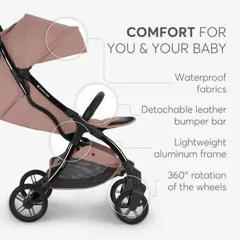 KikkaBoo Cloe Pink 2023 საბავშვო ეტლი, 4 image