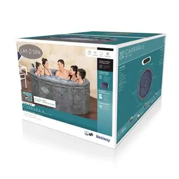 Bestway 6001V Carrara ThermaCore UltraFit Smart AirJet 6 Grey Stone Round - გასაბერი ჯაკუზი, 6 image