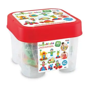 Dede Cactus Blocks Bucket 80 pcs - საბავშვო სათამაშო კუბიკები, 2 image
