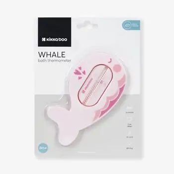 KikkaBoo Bath thermometer Whale Pink - აბაზანის თერმომეტრი, 2 image